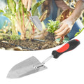 Chrome-plated garden shovel with 340mm handle for digging and planting, designed for gardening and outdoor play.