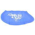 Blue silicone swimming cap for kids and ladies, waterproof, designed for long or short hair, ideal for diving and swimming.