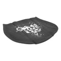 Black silicone swimming cap for kids and ladies with printing, waterproof design, suitable for long or short hair and diving.