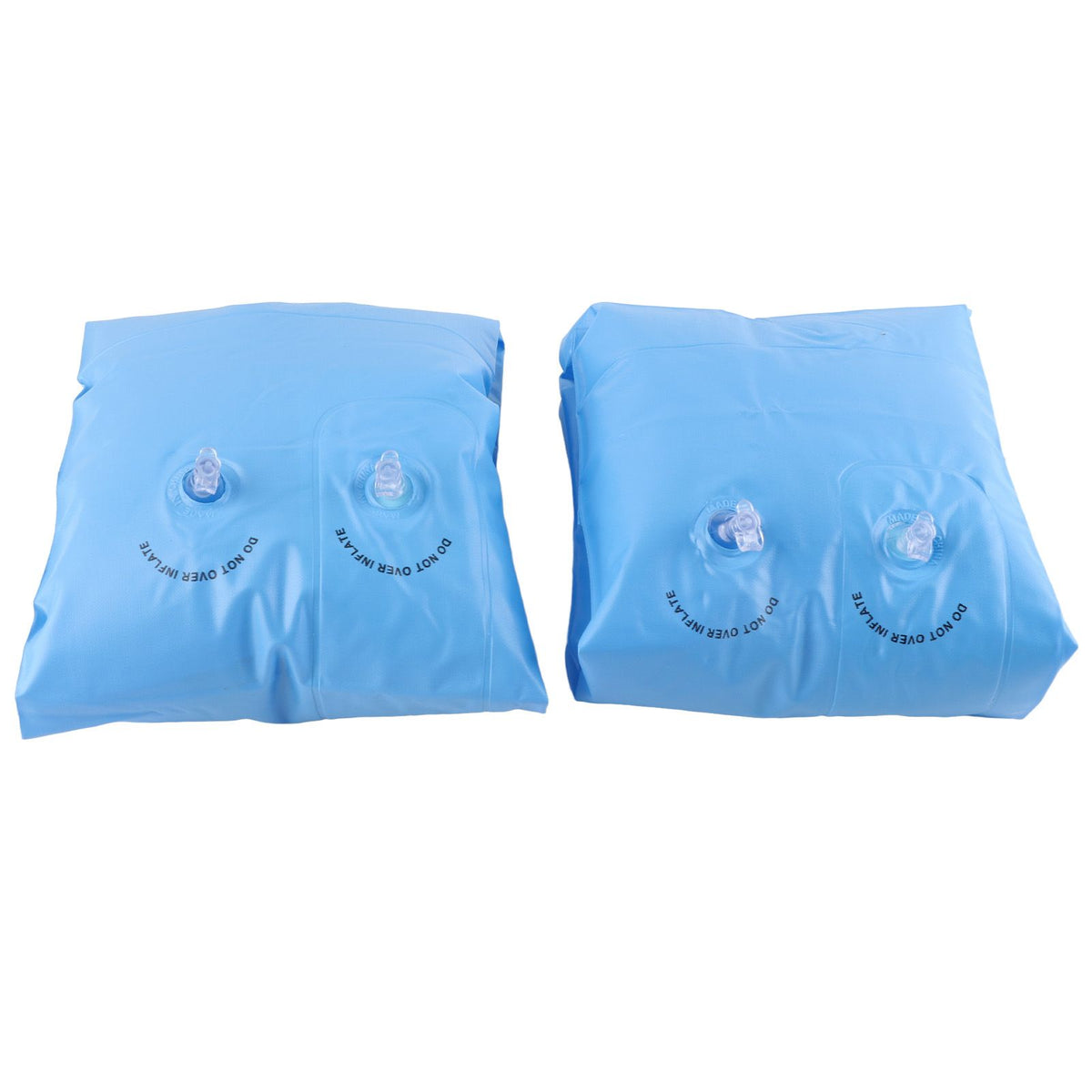 Blue inflatable swimming arm ring for kids, waterproof floating sleeve, designed for safe water play and swimming support.