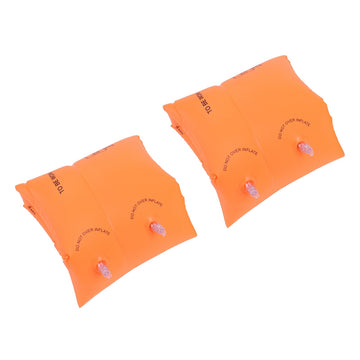 Orange inflatable swimming arm ring for kids by Everything Baby, designed as a floating sleeve for safe water play.