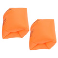 Orange inflatable swimming arm ring for kids, designed for water safety and support during swimming activities.