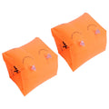 Inflatable orange water sleeve swimming ring for kids and adults, designed for safe water activities and swimming support.