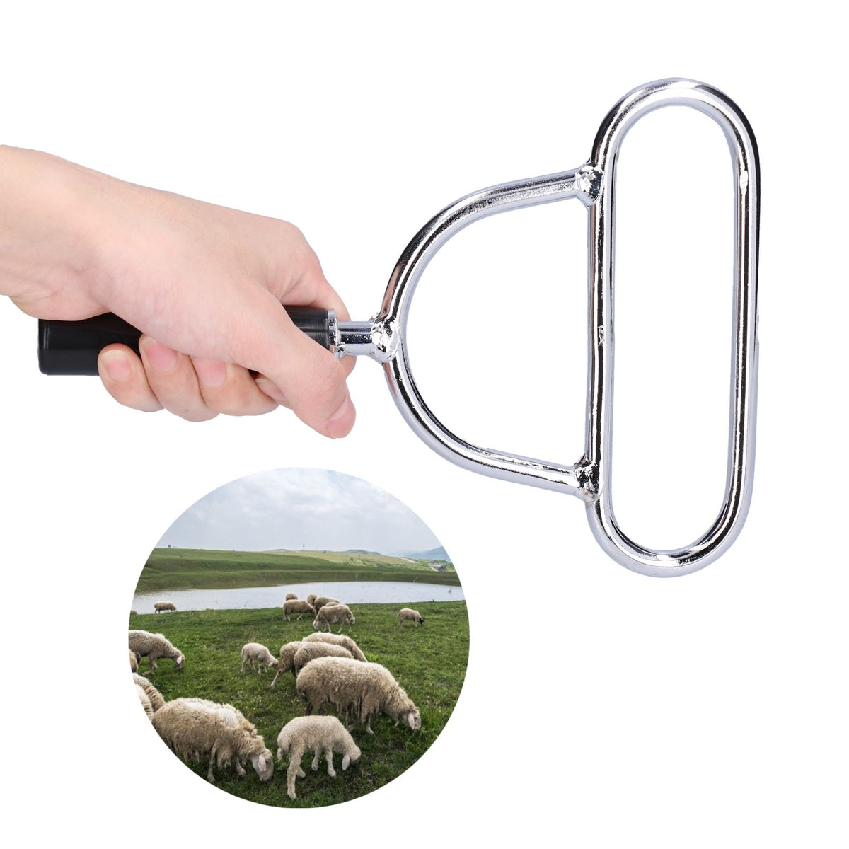 Small veterinary mouth opener for sheep, used in animal husbandry and gastric lavage, suitable for veterinary procedures.