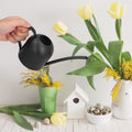 Stainless steel 500ML watering can with long spout for indoor and outdoor house plants, designed for easy watering.