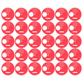 Red plastic beehive door entrance disc, round exit vent gate for beekeeping, with safety gate features for baby and kids safety.