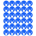 Blue plastic beehive door exit vent gate for beekeeping, 30-piece set with round design, safety accessory for hive management