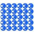 Blue plastic beehive door entrance disc for beekeeping, round exit vent gate, safety accessory for hive management