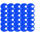 Blue plastic beehive door entrance disc, round exit vent gate for beekeeping safety, designed for easy access and secure entry.