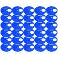 Blue plastic beehive door entrance disc, round exit vent gate, beekeeping accessory, suitable for safety and ventilation.