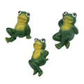 Three American-style outdoor frog ornaments for garden or patio decoration, featuring realistic baby frog designs by Everything Baby
