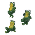 Three outdoor garden frog ornaments by Everything Baby, American style, realistic garden statues for yard, patio, and lawn decoration
