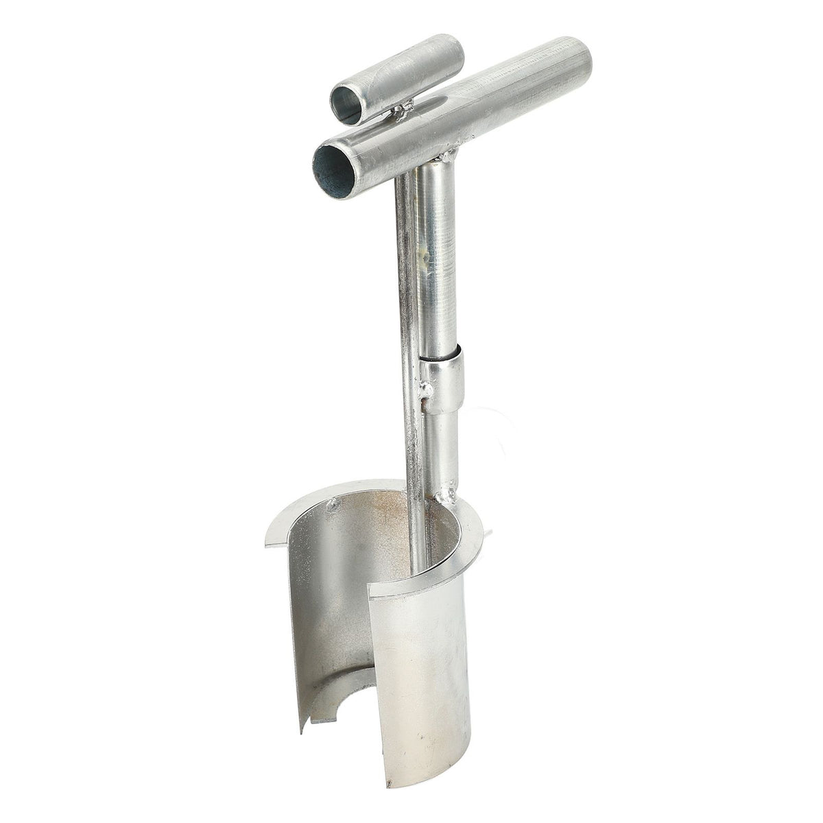 Alloy handheld bulb planter tool for soil sampling, ideal for gardening, weeding, transplanting, and digging in lawns and gardens.