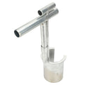Alloy bulb planter tool for gardening, handheld soil sampler for weeding, transplanting, and digging in lawn and garden.