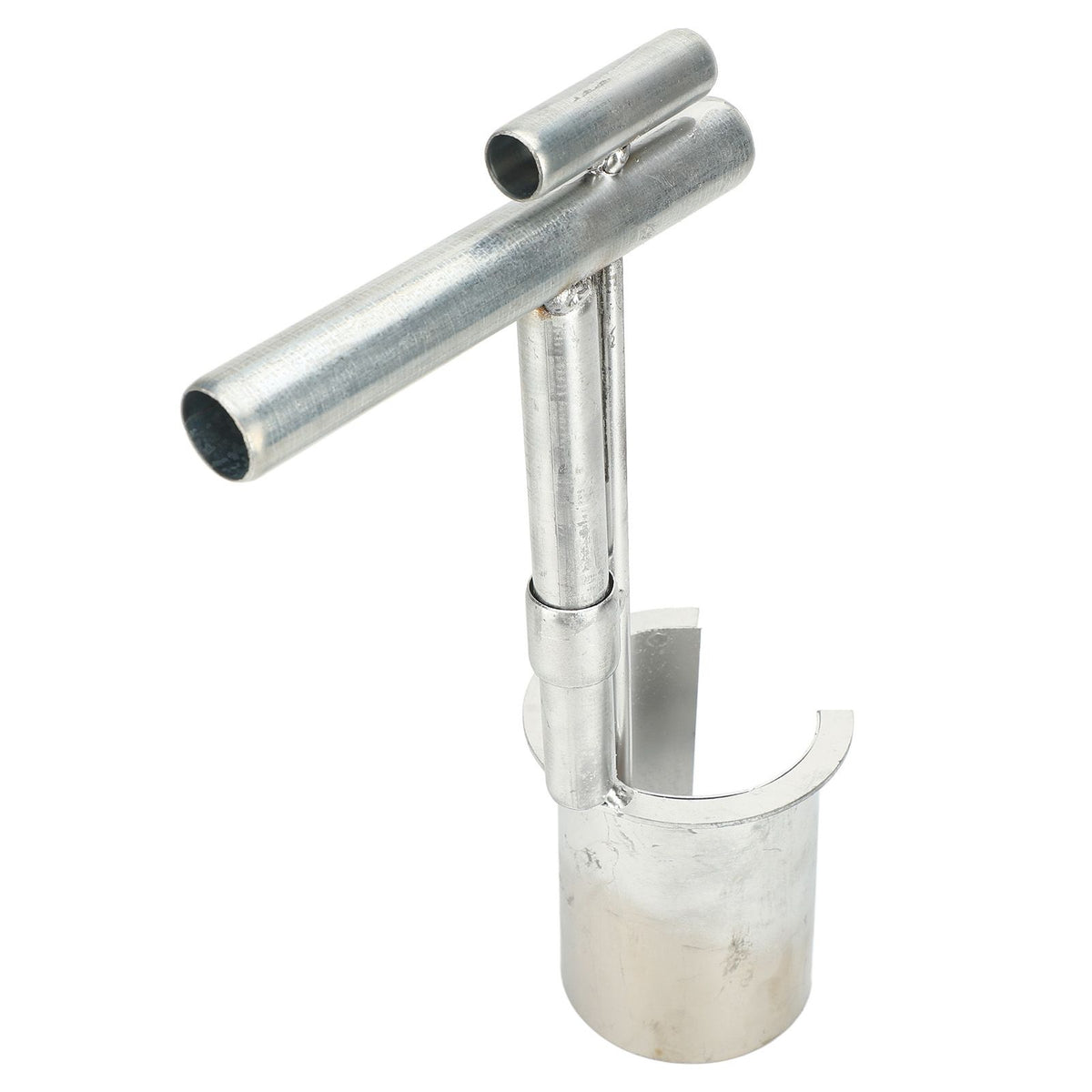Alloy bulb planter tool for gardening, handheld soil sampler for weeding, transplanting, and digging in lawn and garden.