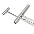 Alloy bulb planter tool for soil sampling, gardening, and transplanting, suitable for lawn and garden outdoor use.