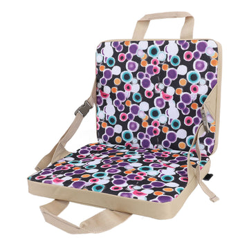 Children Outdoor Folding Chair Cushion Portable Stadium Cushion Thick Floral Foldable Stadium Chair for Fishing Camping Violet