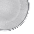 Stainless steel gardening soil sifter with 2mm holes, bearing 50kg, anti-slip gloves, used for compost and soil screening in gardening.