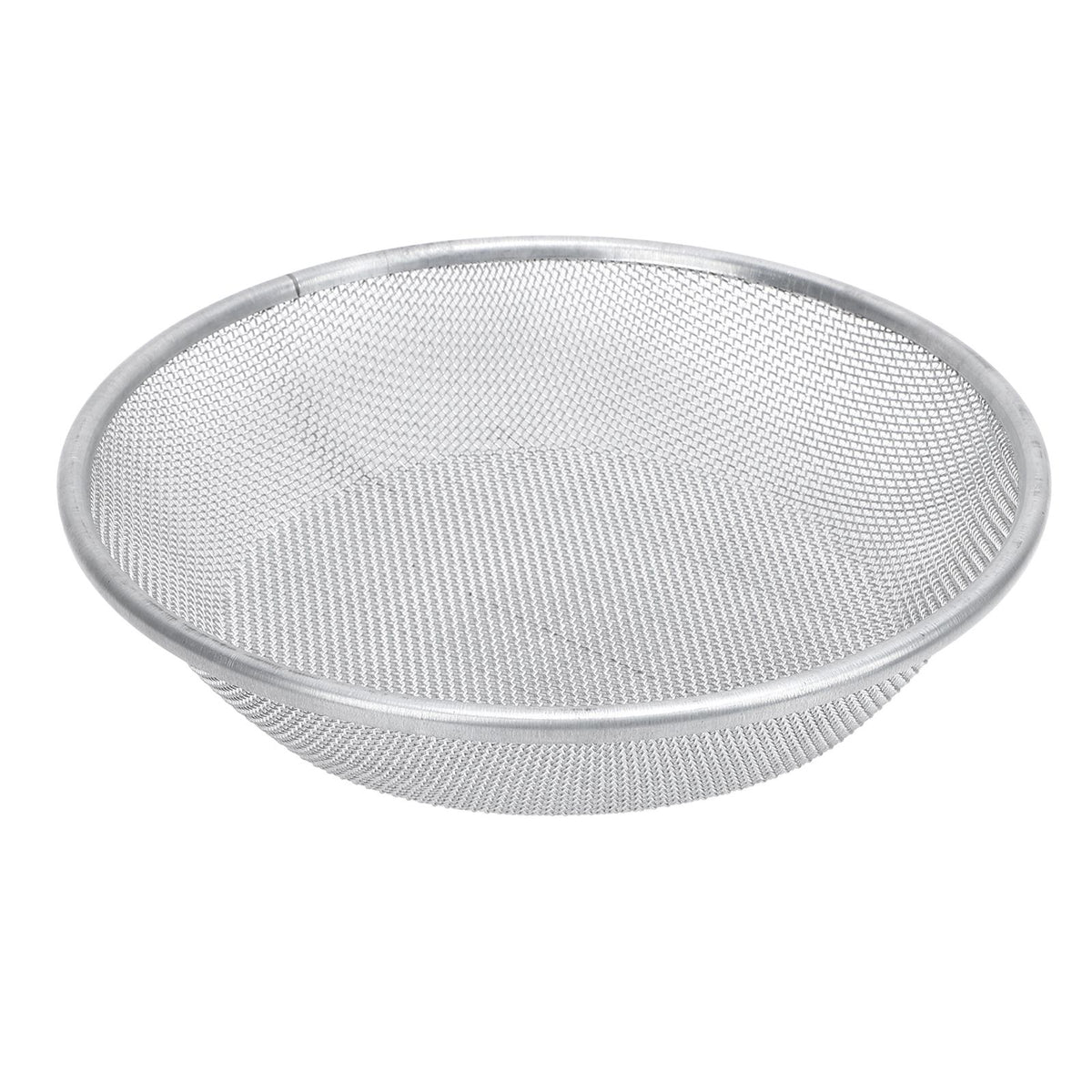 Stainless steel gardening soil sifter with 2mm holes, anti-slip gloves, suitable for compost and soil filtering in outdoor gardening.