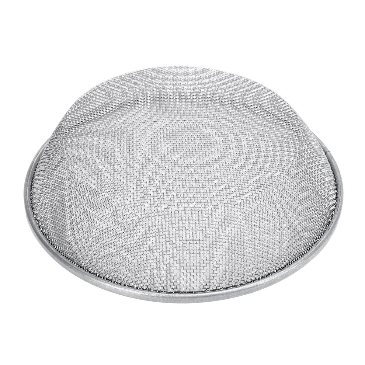 Stainless steel gardening soil sifter with 2mm holes, anti-slip gloves, suitable for outdoor gardening and soil screening.