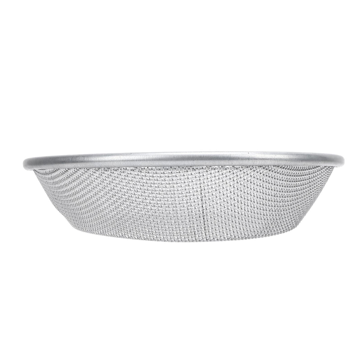 Stainless steel gardening soil sifter with anti-slip gloves, 2mm holes, for compost and sand screening, suitable for gardening projects.