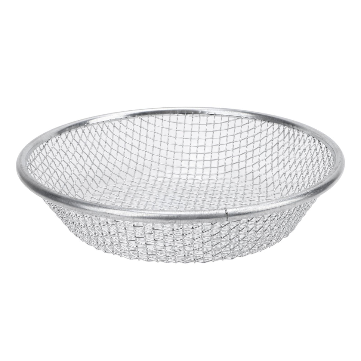 Stainless steel gardening soil sifter with 6mm holes, anti-slip gloves, suitable for compost and garden soil, 50kg capacity.