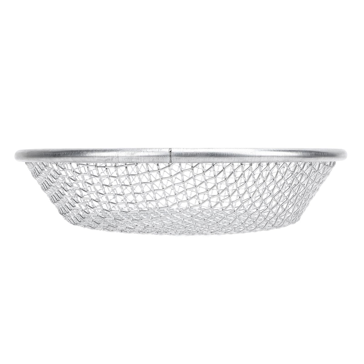Stainless steel gardening soil sifter with anti-slip gloves, 6mm holes, suitable for compost screening and gardening projects.