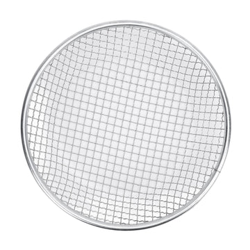 Stainless steel gardening soil sifter with 10mm holes, anti-slip gloves, suitable for compost and soil filtering, 50kg capacity.