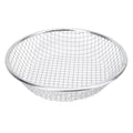 Stainless steel gardening soil sifter with 10mm holes, anti-slip gloves, suitable for garden compost and soil screening.