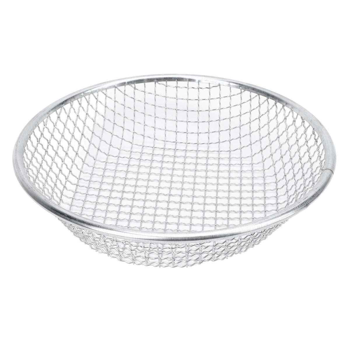 Stainless steel gardening soil sifter with 10mm holes, anti-slip gloves, suitable for garden compost and soil screening.