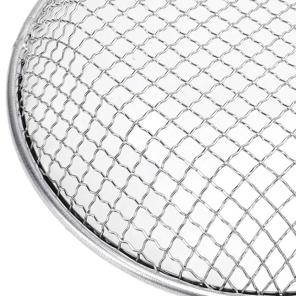 Stainless steel gardening soil sifter with 10mm holes, anti-slip gloves, suitable for compost and soil screening, by Everything Baby.