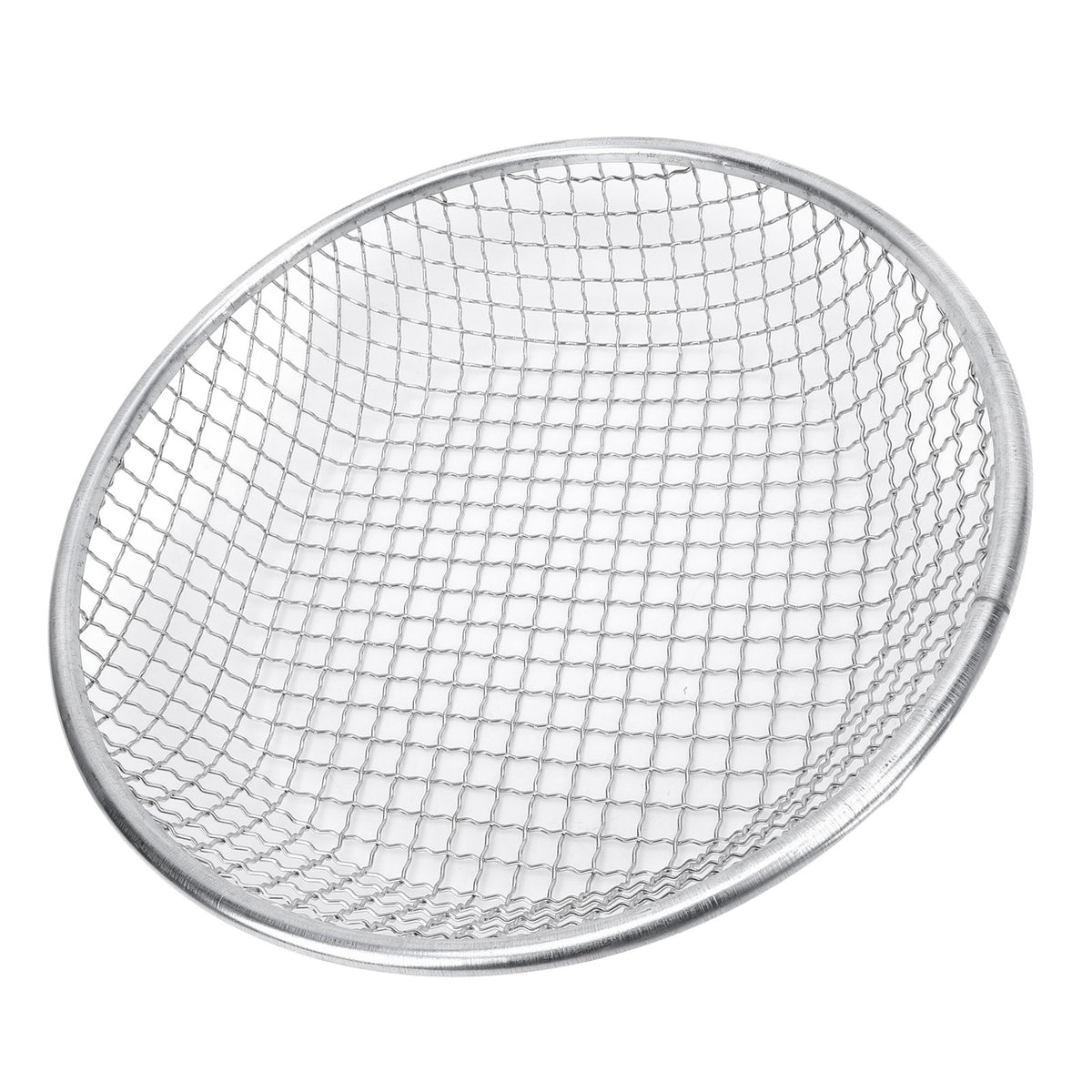 Stainless steel gardening soil sifter with 10mm holes, bearing capacity 50kg, includes anti-slip gloves for outdoor gardening tasks.