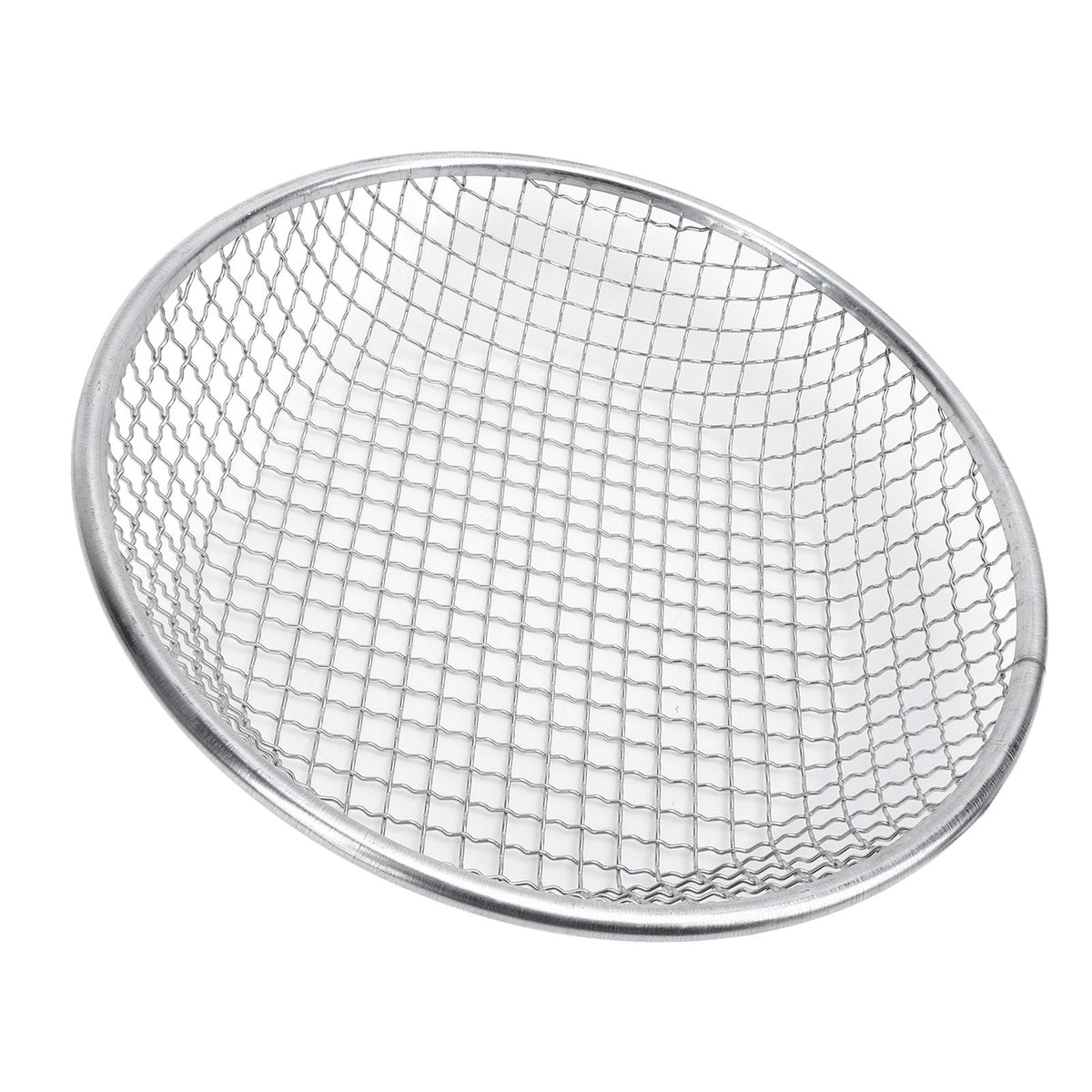Stainless steel gardening sand soil compost sifter with 50kg capacity, 10mm holes, anti-slip gloves, suitable for outdoor gardening tasks.