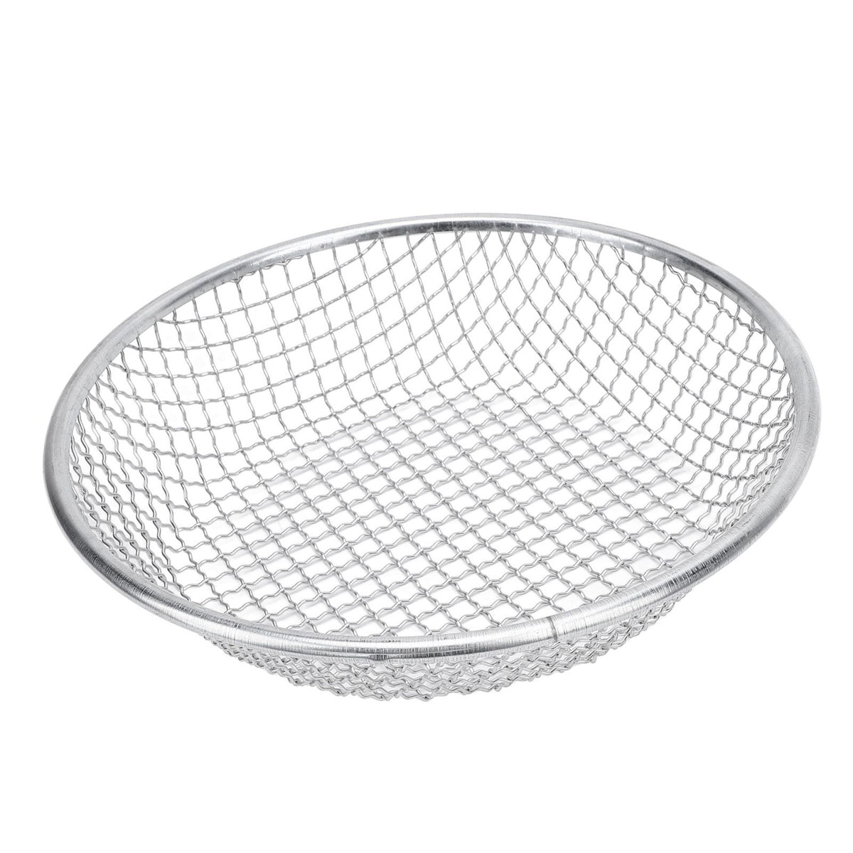 Stainless steel gardening soil sifter with 10mm holes, bearing 50kg capacity, includes anti-slip gloves for outdoor gardening use