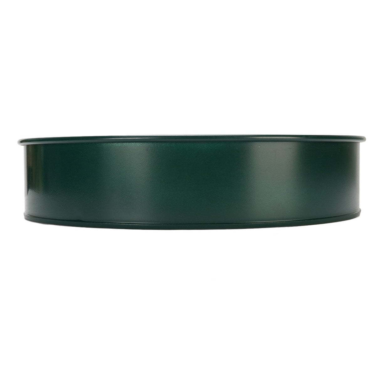 Dark green garden soil sifter with interchangeable 3mm, 6mm, 9mm, 12mm mesh sizes for planting and garden soil screening.