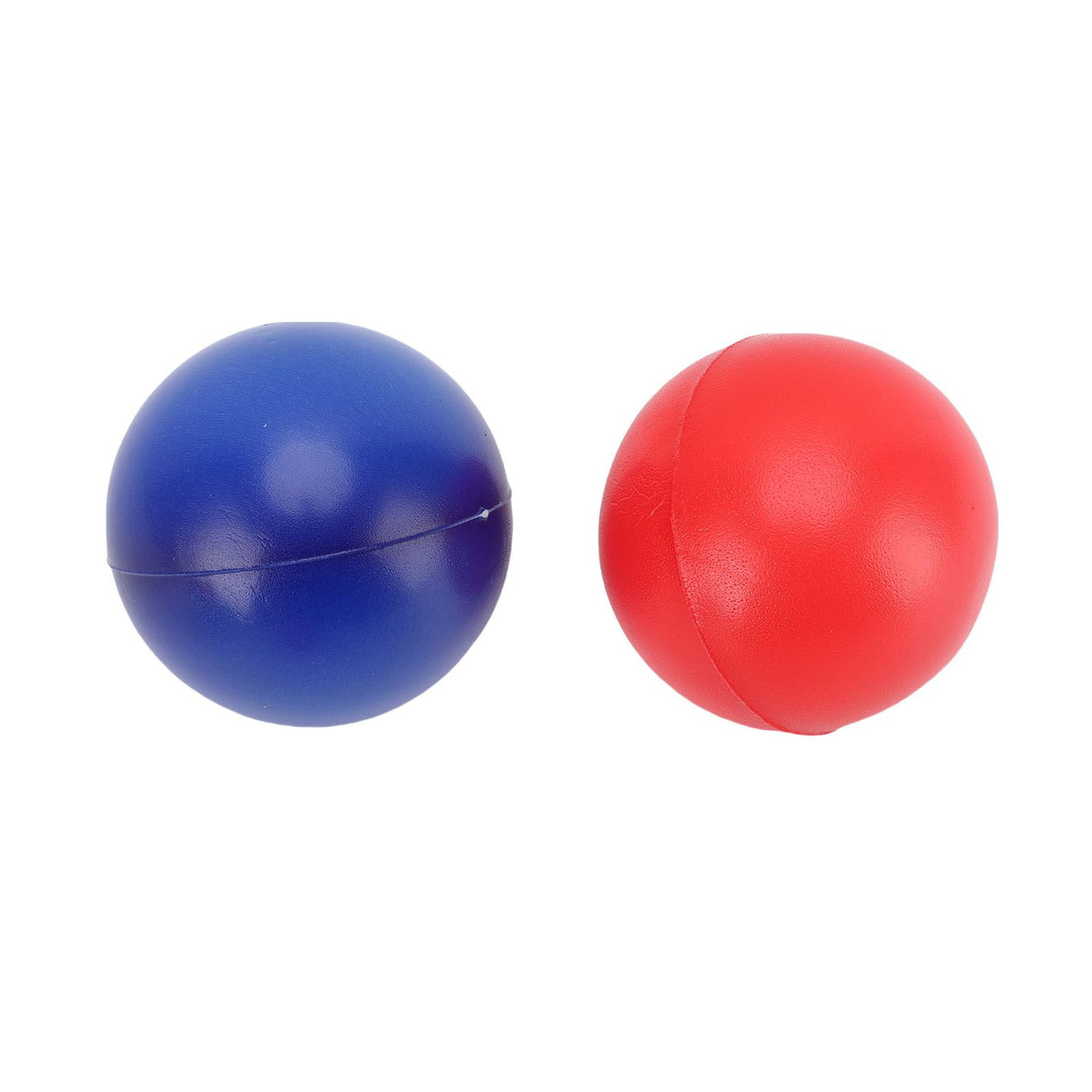 Beach toss game set with blue and red PVC balls, shovel, and mesh bag for outdoor fun with kids and teens
