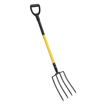 46 Inch Pitch Fork Y Grip Versatile 4 Tines Garden Spading Fork for Gardening Digging Composting Spading