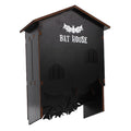 Weatherproof wooden bat house with three chambers, designed for outdoor garden, patio, or backyard use by Everything Baby.