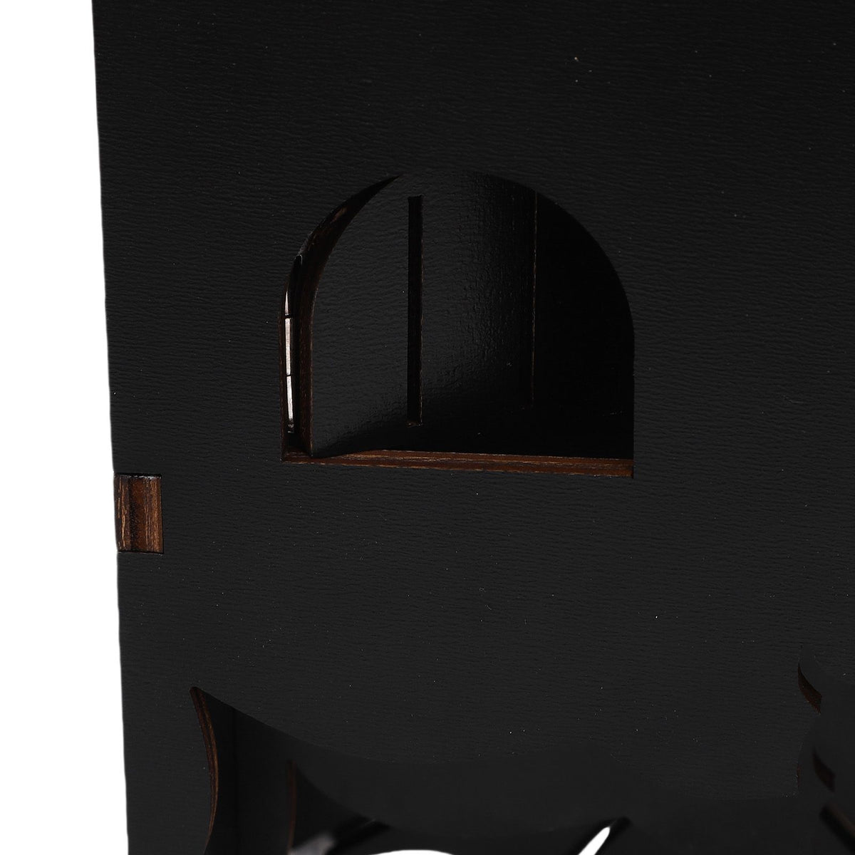 Weatherproof wooden bat house with three chambers, designed for outdoor gardens, patios, and backyards.