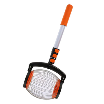 Telescopic nut gatherer by Everything Baby for picking acorns, pecans, and walnuts outdoors, featuring a roller for easy collection.