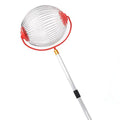 Nut gatherer roller with comfortable handle, used for collecting walnuts, chestnuts, pecans, and acorns in outdoor play.