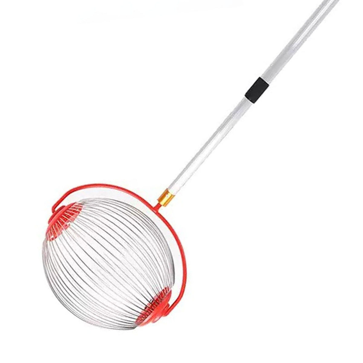 Nut gatherer roller with comfortable handle, for collecting acorns, walnuts, chestnuts, and pecans during outdoor play.