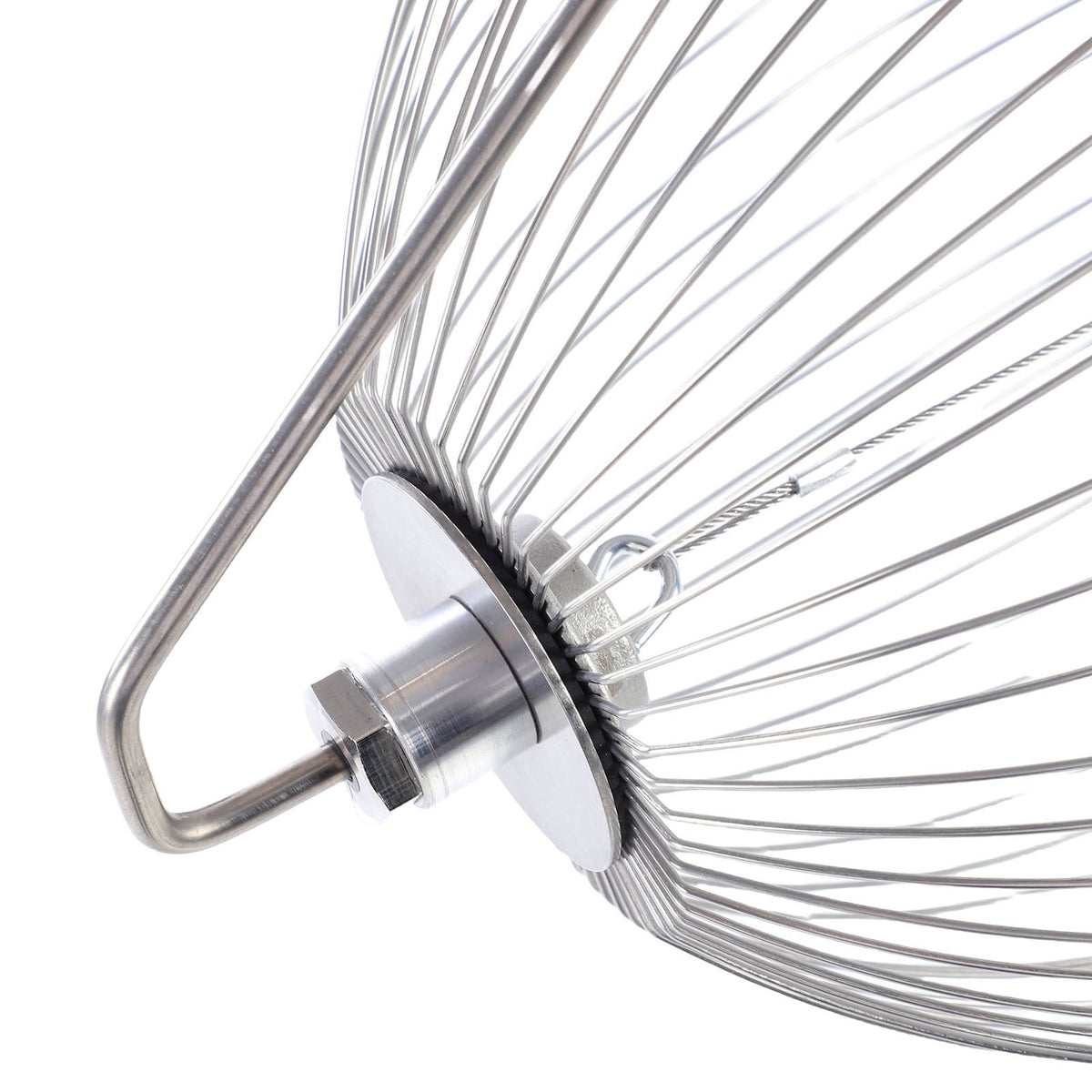 Stainless steel nut gatherer and walnut picker upper roller by Everything Baby, designed for collecting small outdoor objects like acorns and pecans.