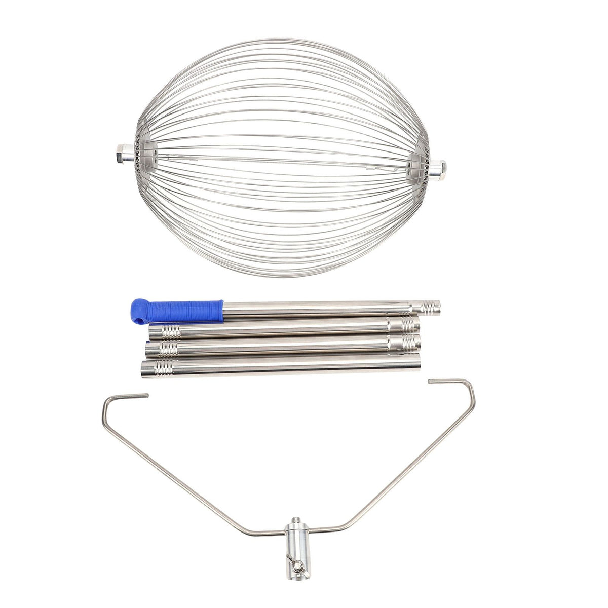 Stainless steel nut gatherer roller for picking up walnuts, acorns, and small outdoor objects, designed for kids' outdoor play.
