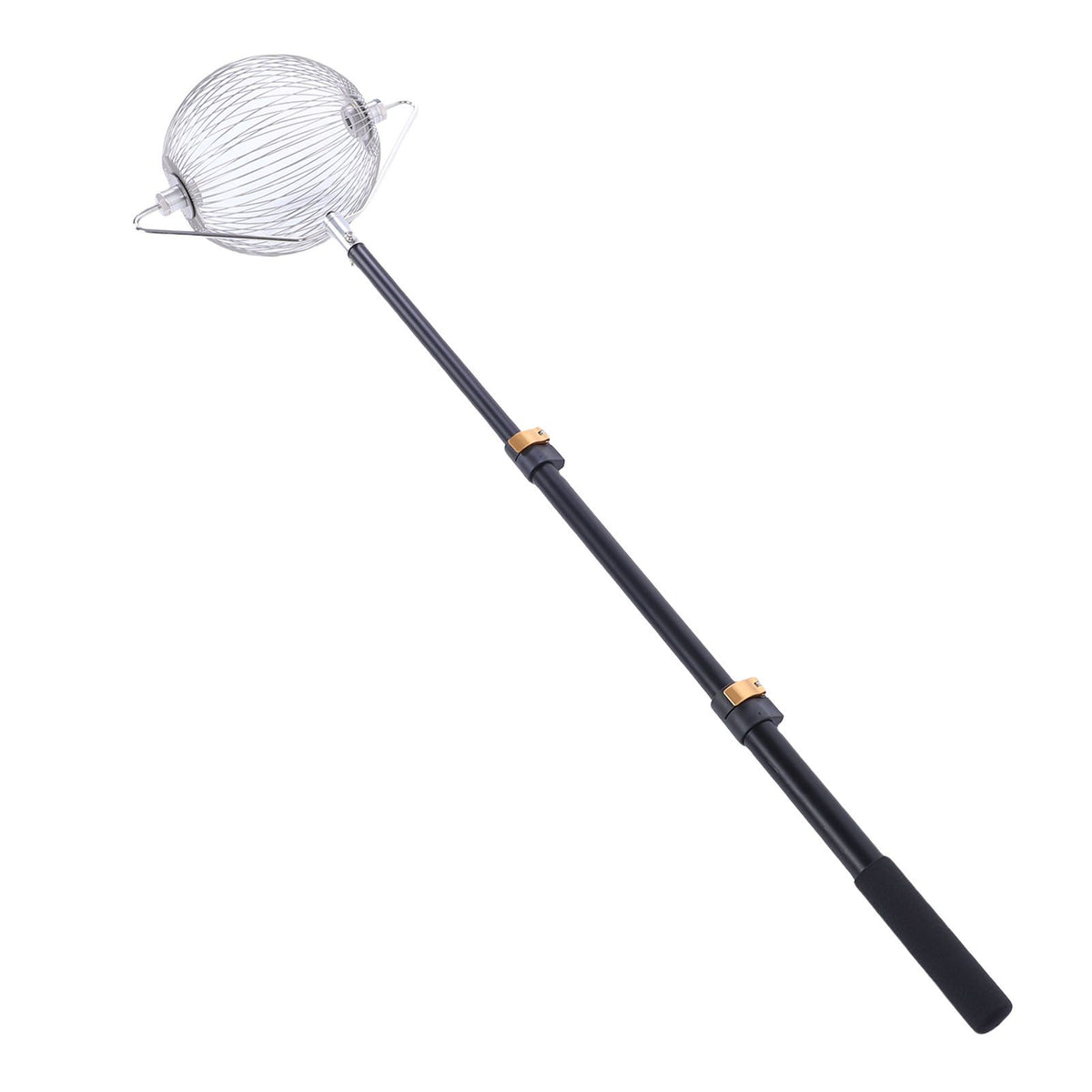 Ball Nut Collector S size with telescopic aluminum pole, designed for tennis balls and chestnuts, ideal for outdoor play.