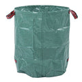 Waterproof green yard waste leaf bag with handles, reusable and sturdy, suitable for outdoor garden and recycling tasks.