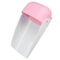 Pink portable faucet extender for toddlers and kids, child-friendly sink extension spout for easy hand washing.