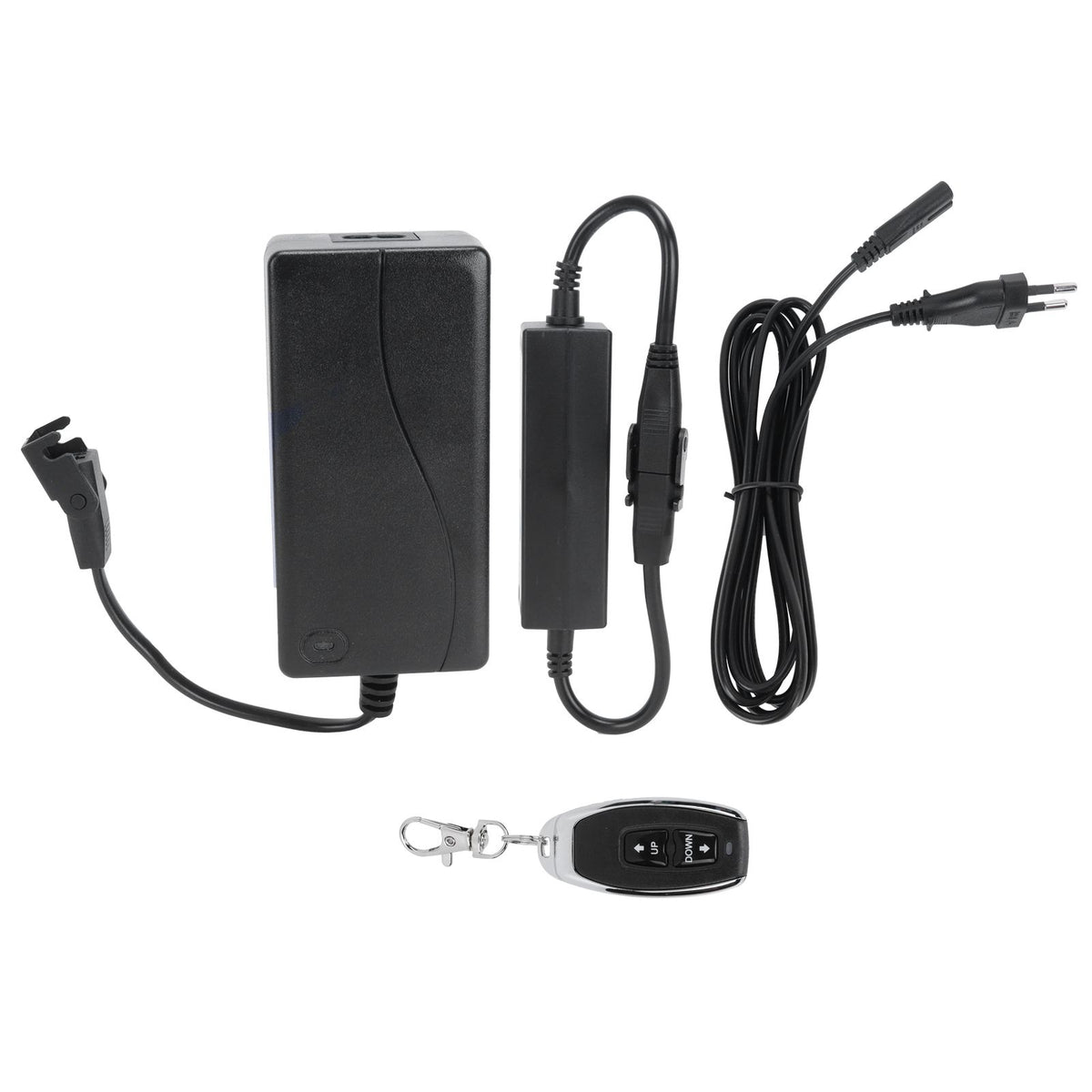 Baby ride-on car remote controller compatible with 24V DC linear actuator, suitable for electric curtain door and sofa applications.