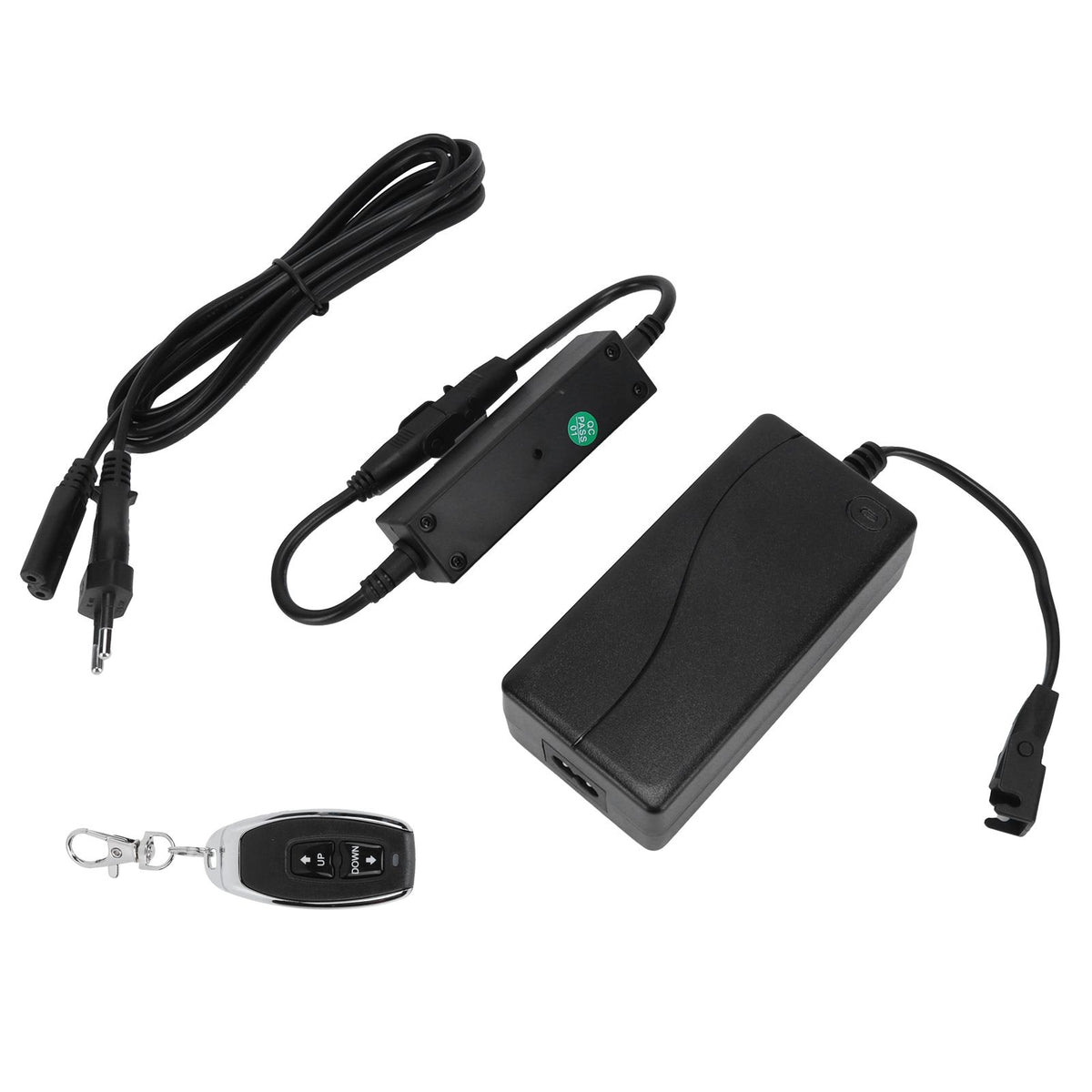 Baby ride-on car remote controller for 24V DC linear actuators, compatible with electric curtain and door systems, by Everything Baby.