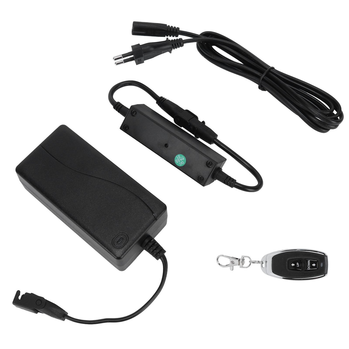 Baby ride-on car remote controller compatible with 24V brushed DC linear actuator, suitable for electric curtains and doors.
